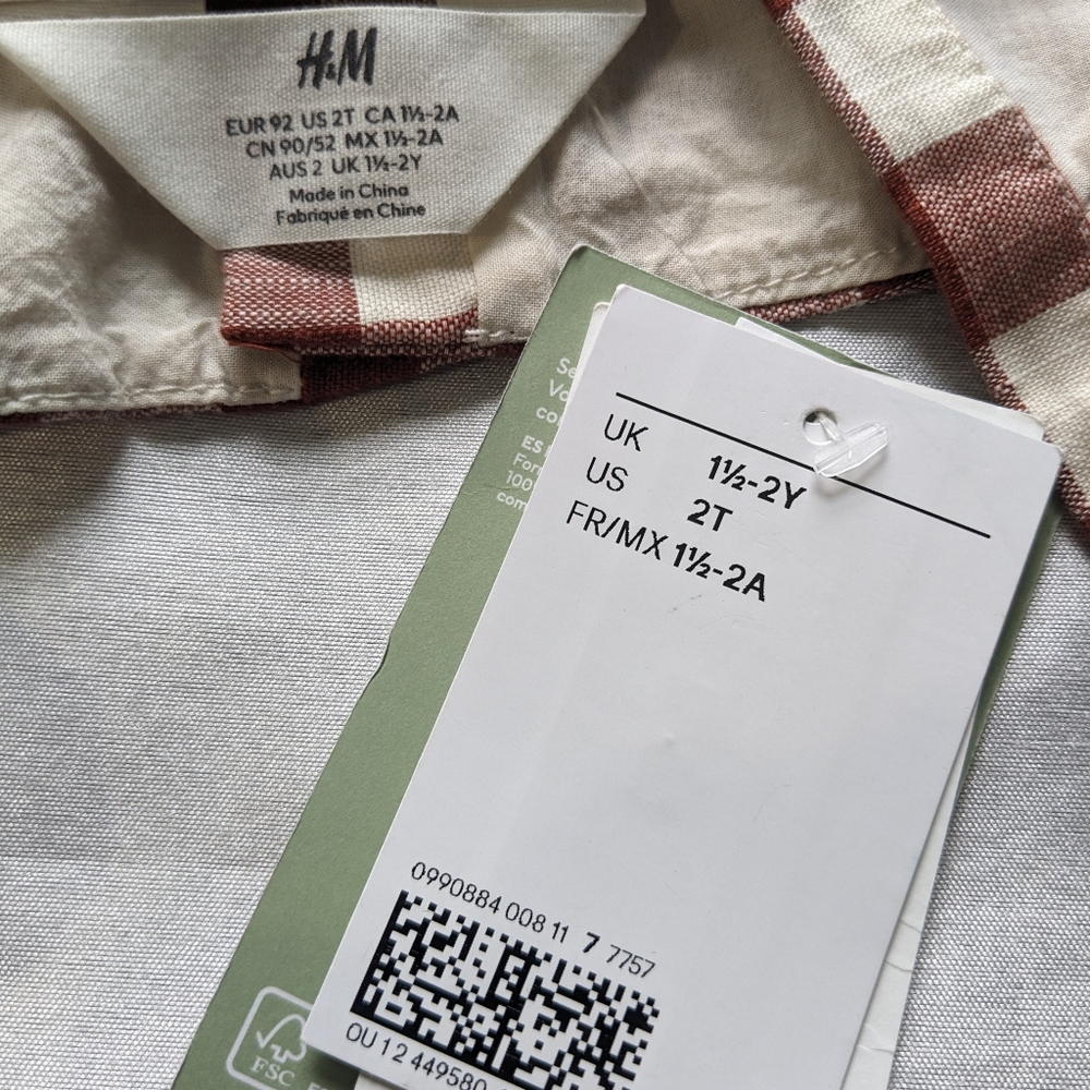 H&M Kids Exclusive, Short sleeveless top. Size 2T. - Picture 6 of 6